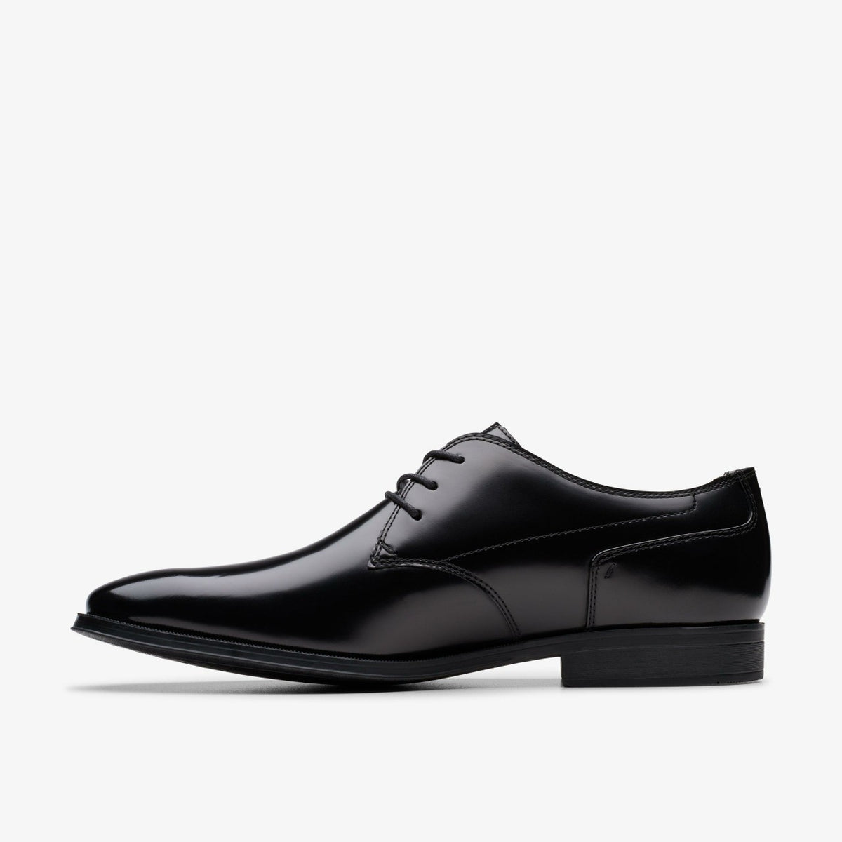 Clarks Men Paulton Lace Black Hi Shine Leather