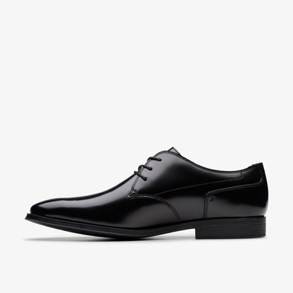 Clarks Men Paulton Lace Black Hi Shine Leather
