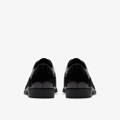 Clarks Men Paulton Lace Black Hi Shine Leather