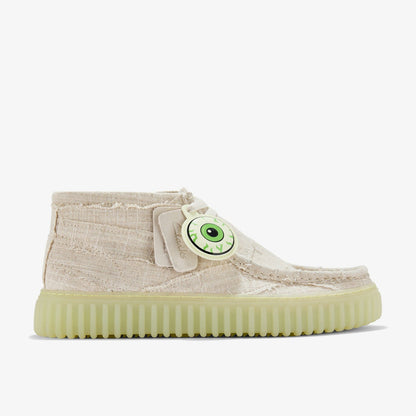 Clarks Men Torhill Hallow Off White Textile