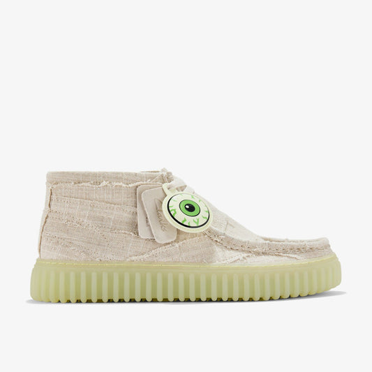 Clarks Men Torhill Hallow Off White Textile