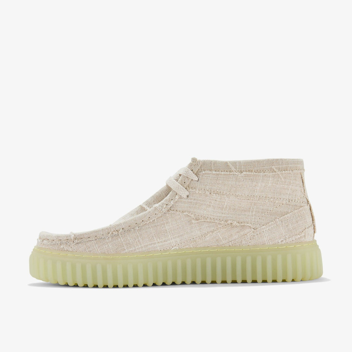 Clarks Men Torhill Hallow Off White Textile