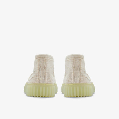Clarks Men Torhill Hallow Off White Textile