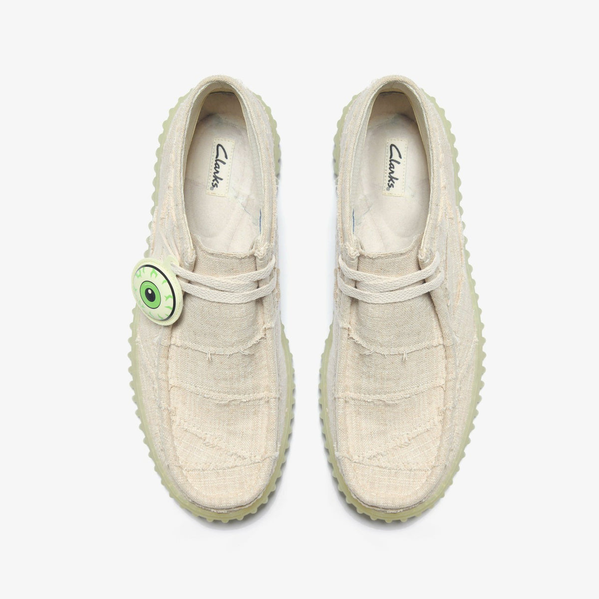 Clarks Men Torhill Hallow Off White Textile