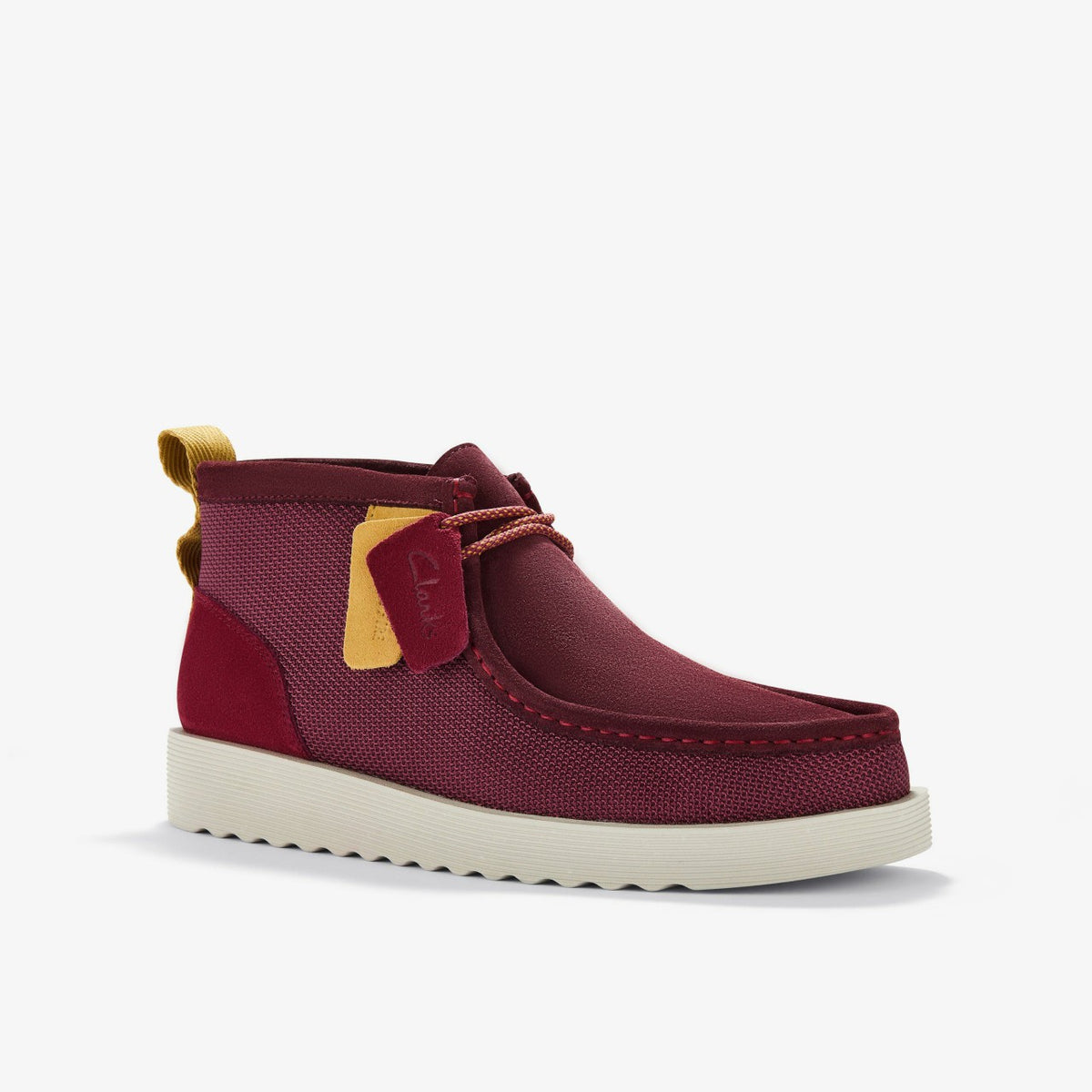 Clarks Men Wallabee FTR2 Boot Burgundy Combination