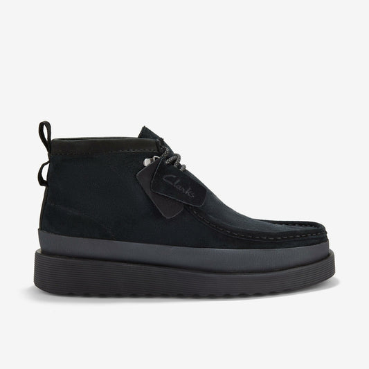 Clarks Men Wallabee FTR2 Hi Black Suede