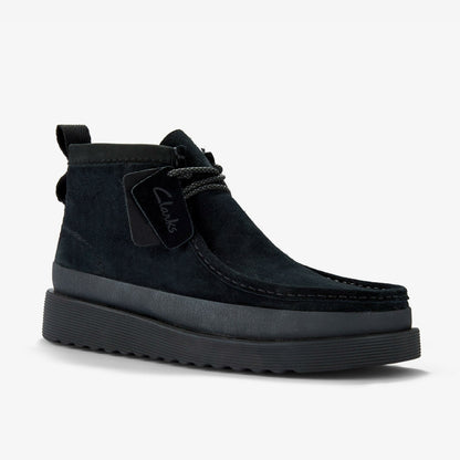 Clarks Men Wallabee FTR2 Hi Black Suede