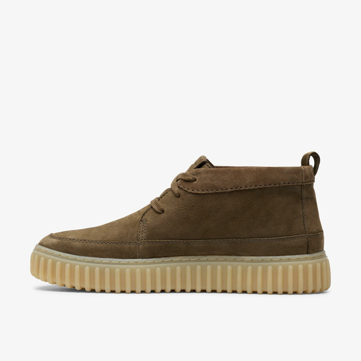 Clarks Men Torhill Lace Hi Khaki Nubuck