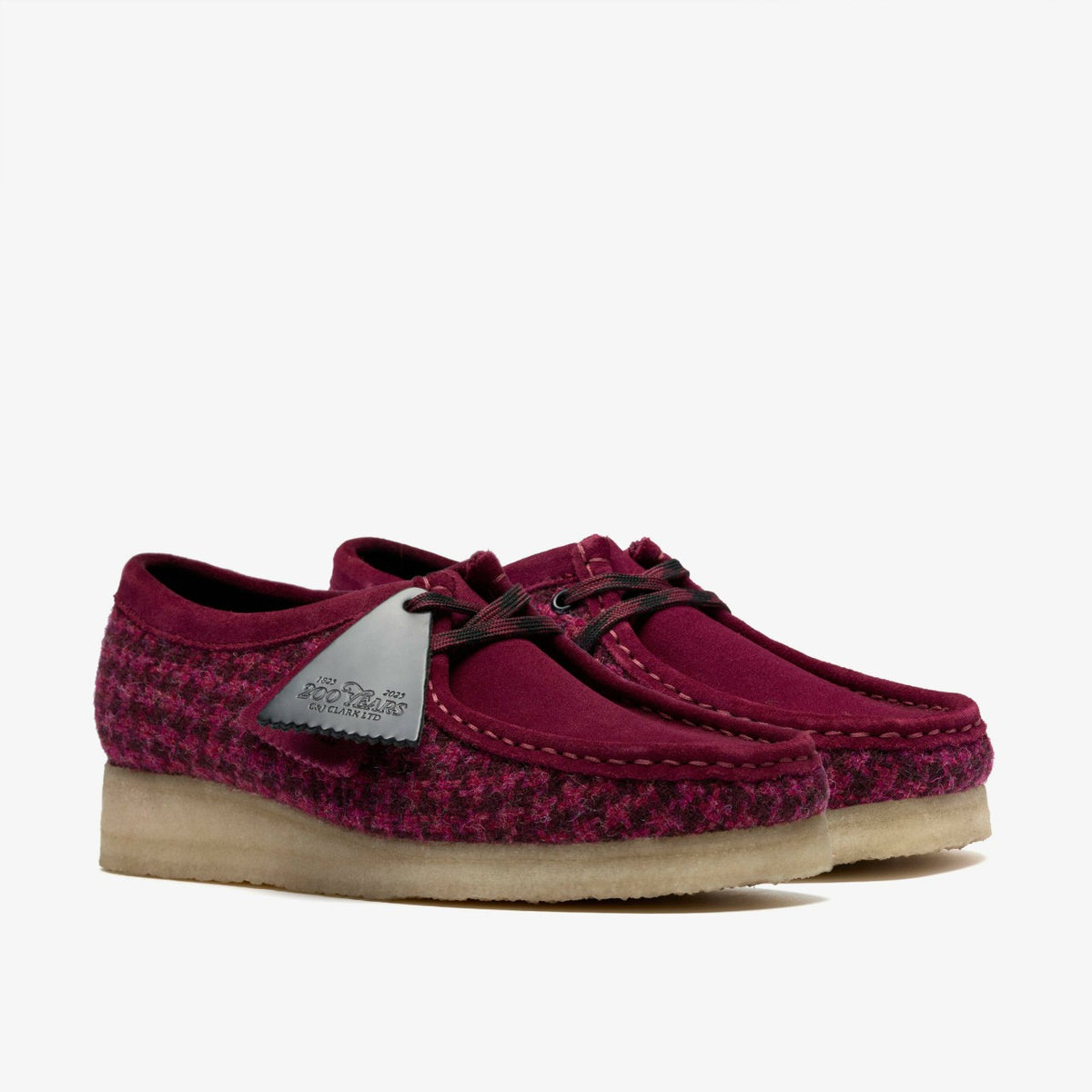 Clarks Women Wallabee Purple Tweed Combination