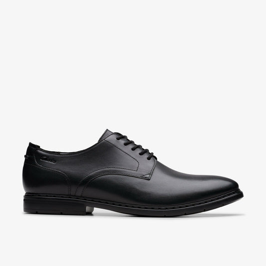 Clarks Men Banbury Derby Black Leather