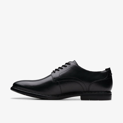 Clarks Men Banbury Derby Black Leather