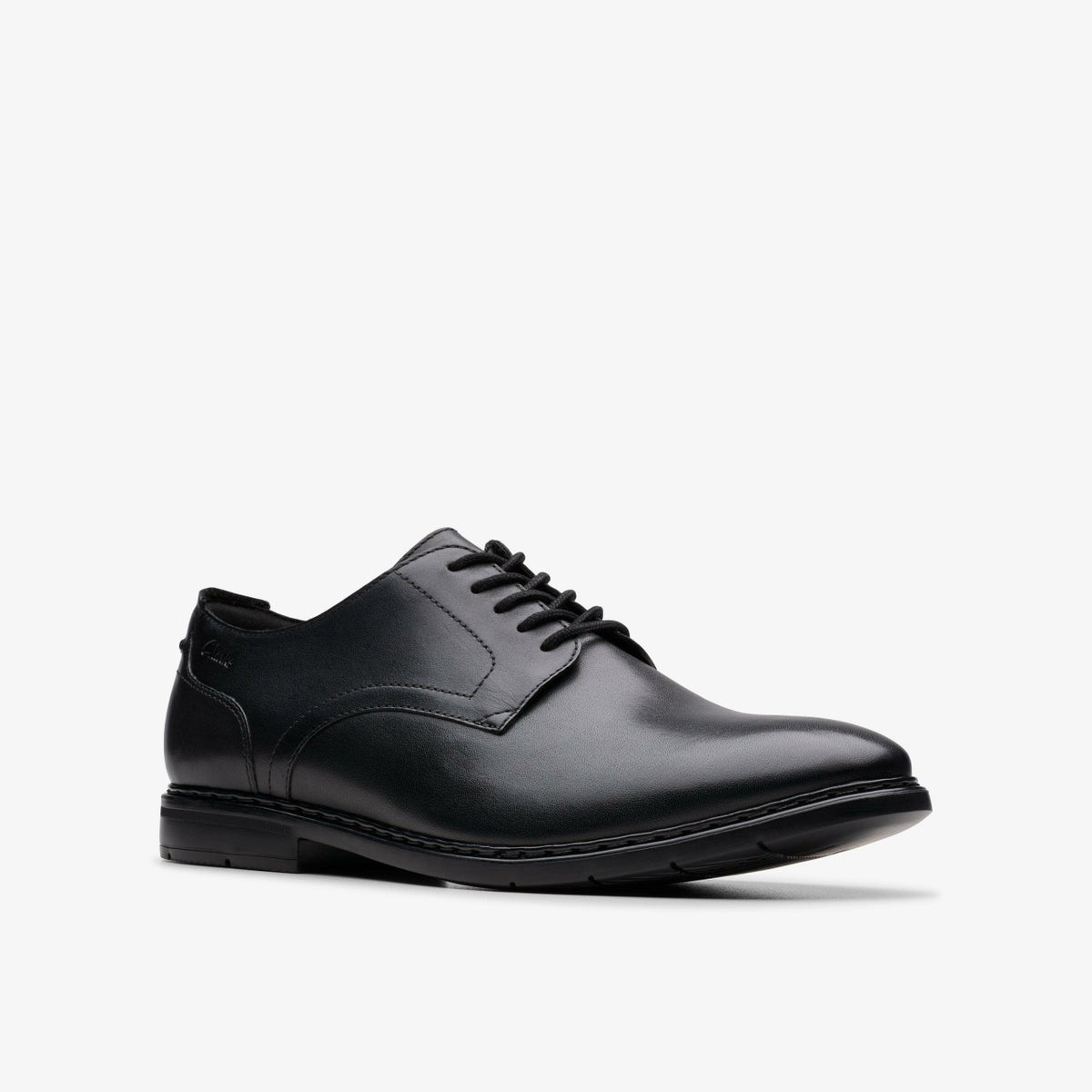 Clarks Men Banbury Derby Black Leather