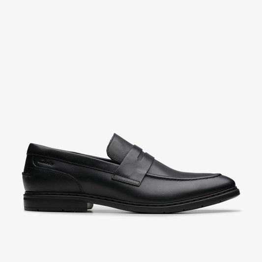 Clarks Men Banbury Lo Black Leather