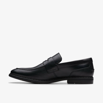 Clarks Men Banbury Lo Black Leather
