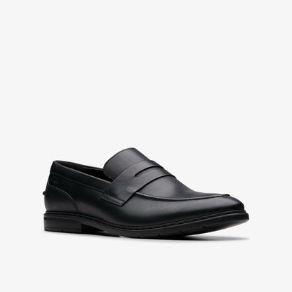 Clarks Men Banbury Lo Black Leather
