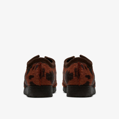 Clarks Men Wallabee Brown Cow Print