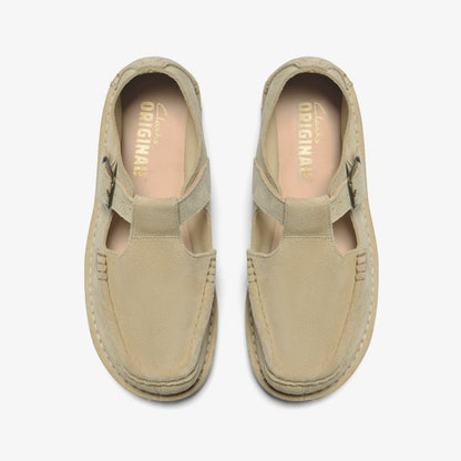 Clarks Women Nomad T Bar Maple Suede