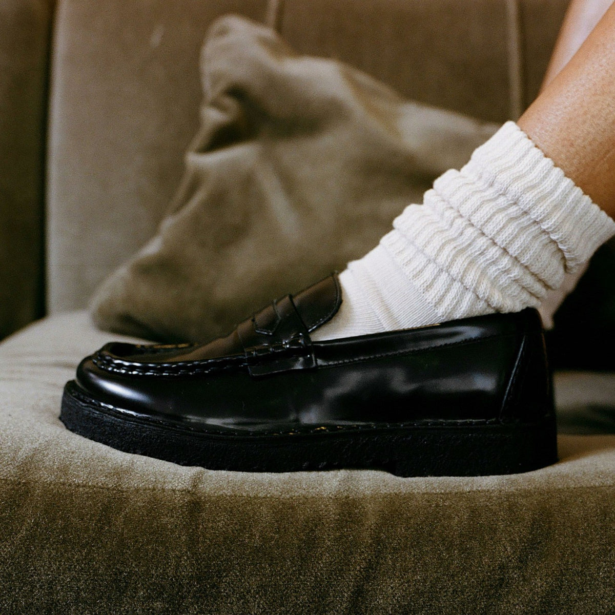 Clarks Women Nomad Loafer Black Patent