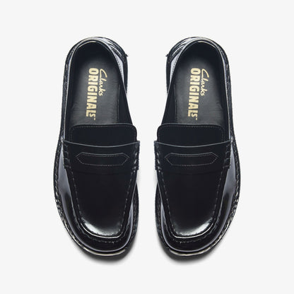 Clarks Women Nomad Loafer Black Patent