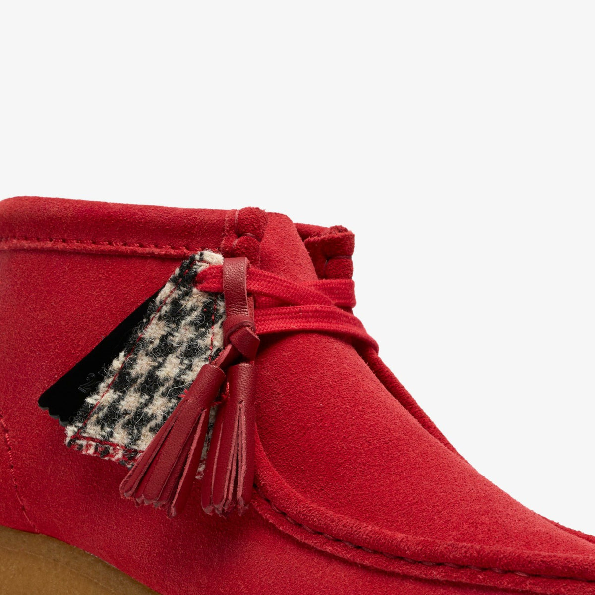 Clarks Women Wallabee Boot Red Suede