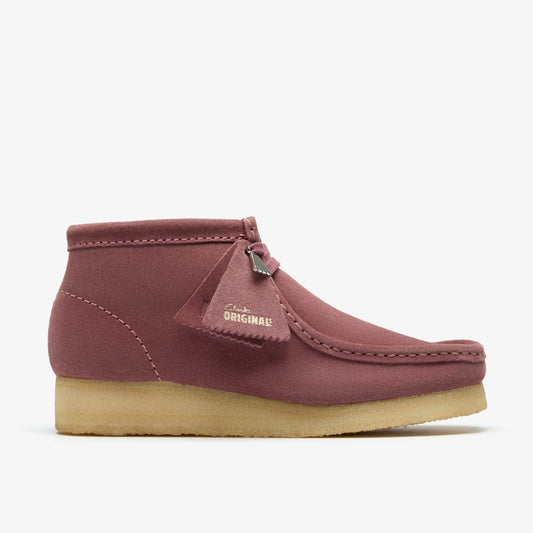 Clarks Women Wallabee Boot Rose Brown Suede