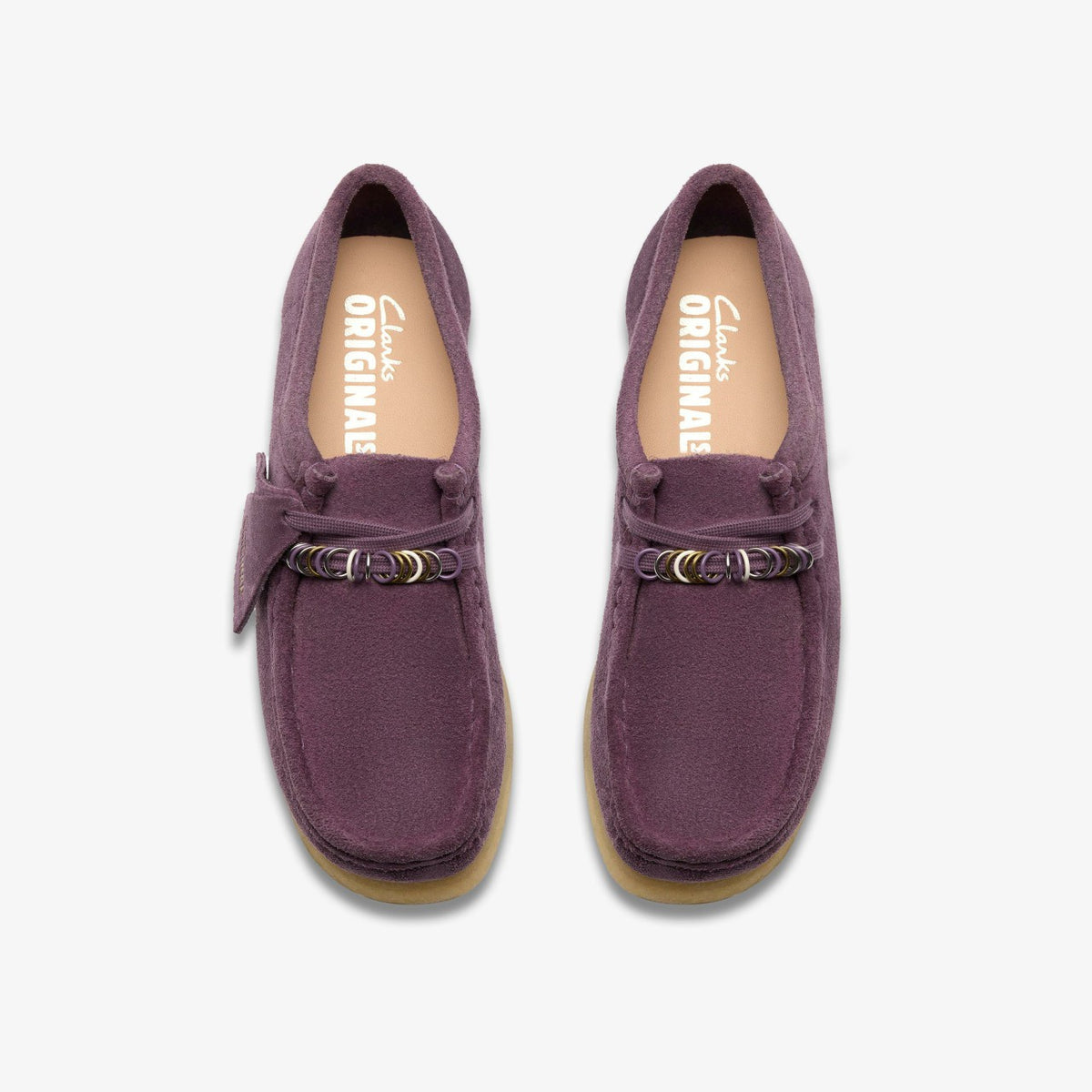 Clarks Women Wallabee Plum Suede
