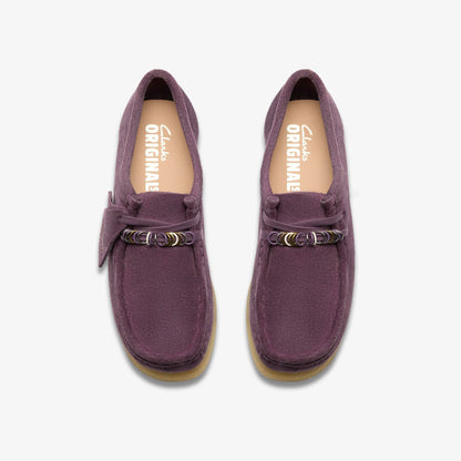 Clarks Women Wallabee Plum Suede