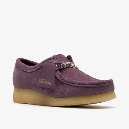 Clarks Women Wallabee Plum Suede