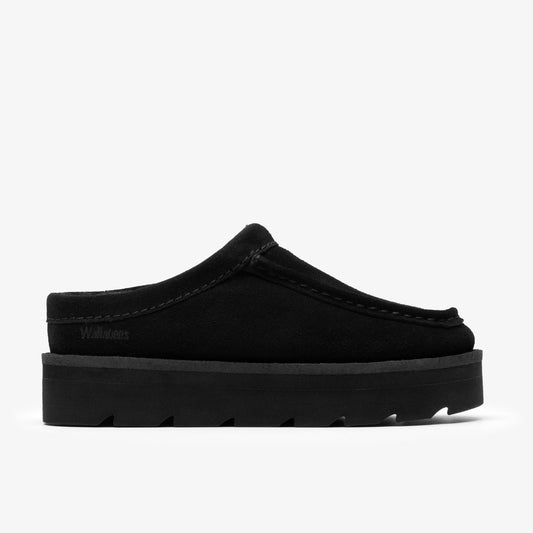 Clarks Women Meare Mule Black Suede Warmlined