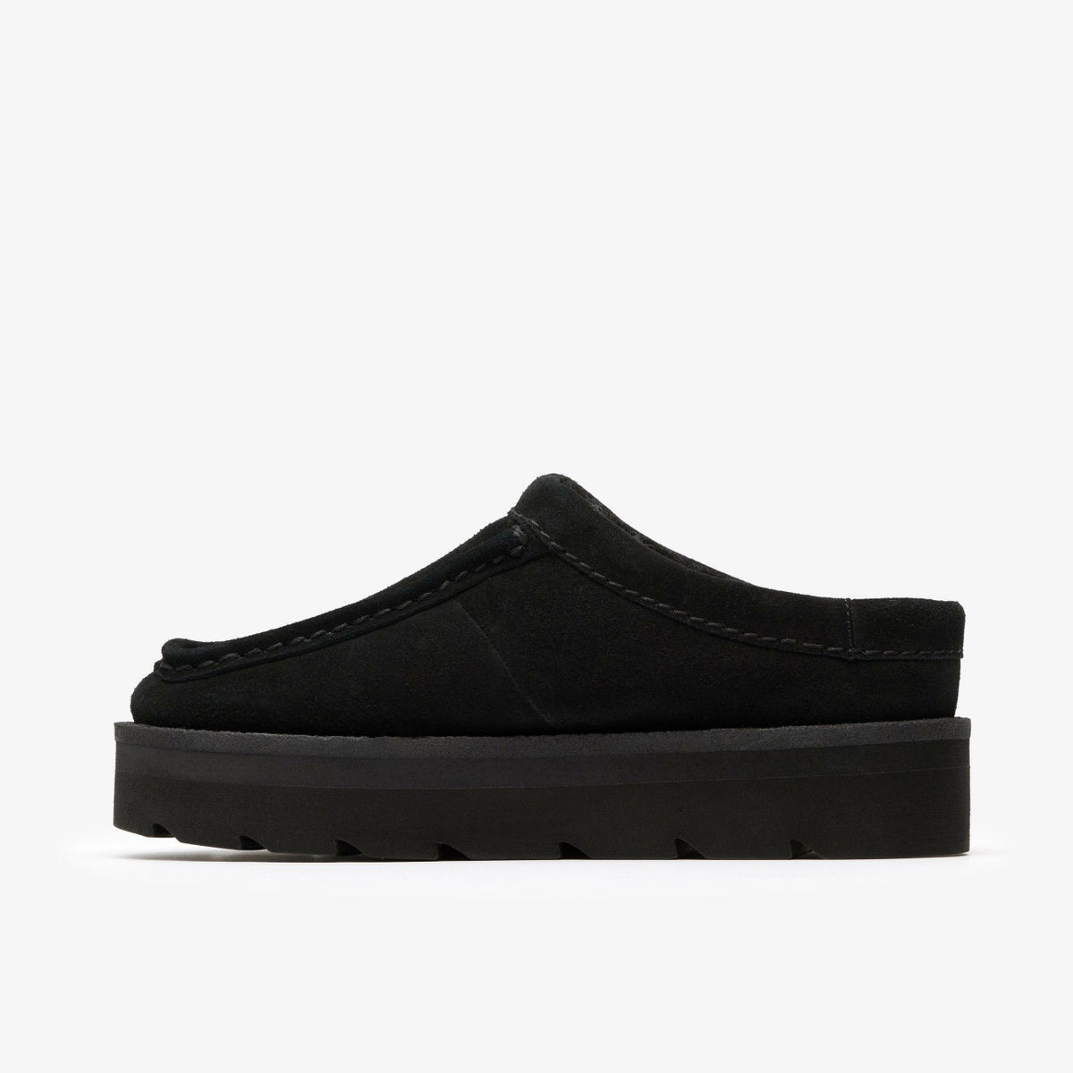 Clarks Women Meare Mule Black Suede Warmlined