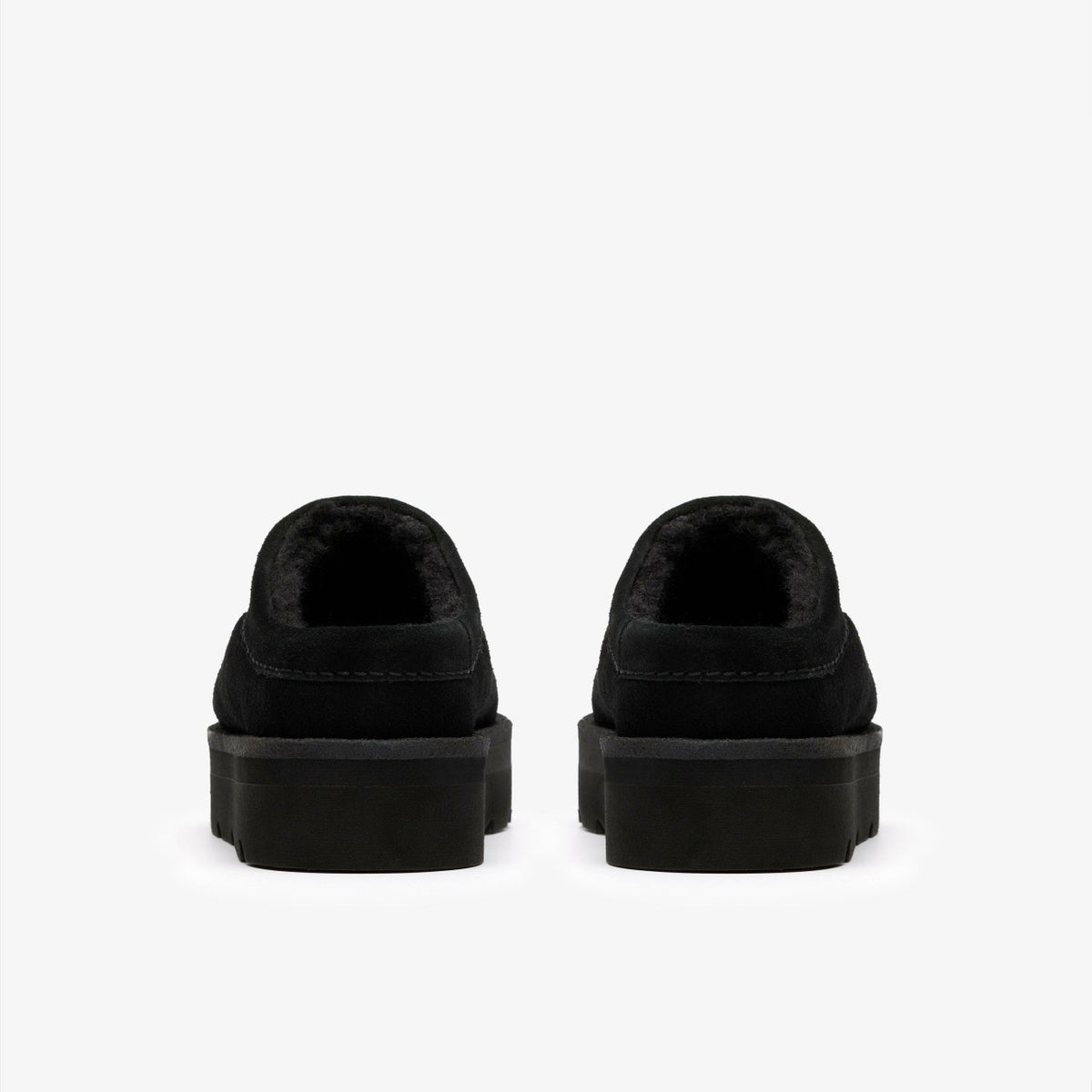 Clarks Women Meare Mule Black Suede Warmlined
