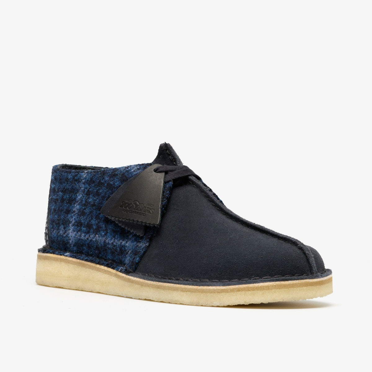Clarks Men Desert Trek Navy Tweed Combination