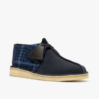 Clarks Men Desert Trek Navy Tweed Combination
