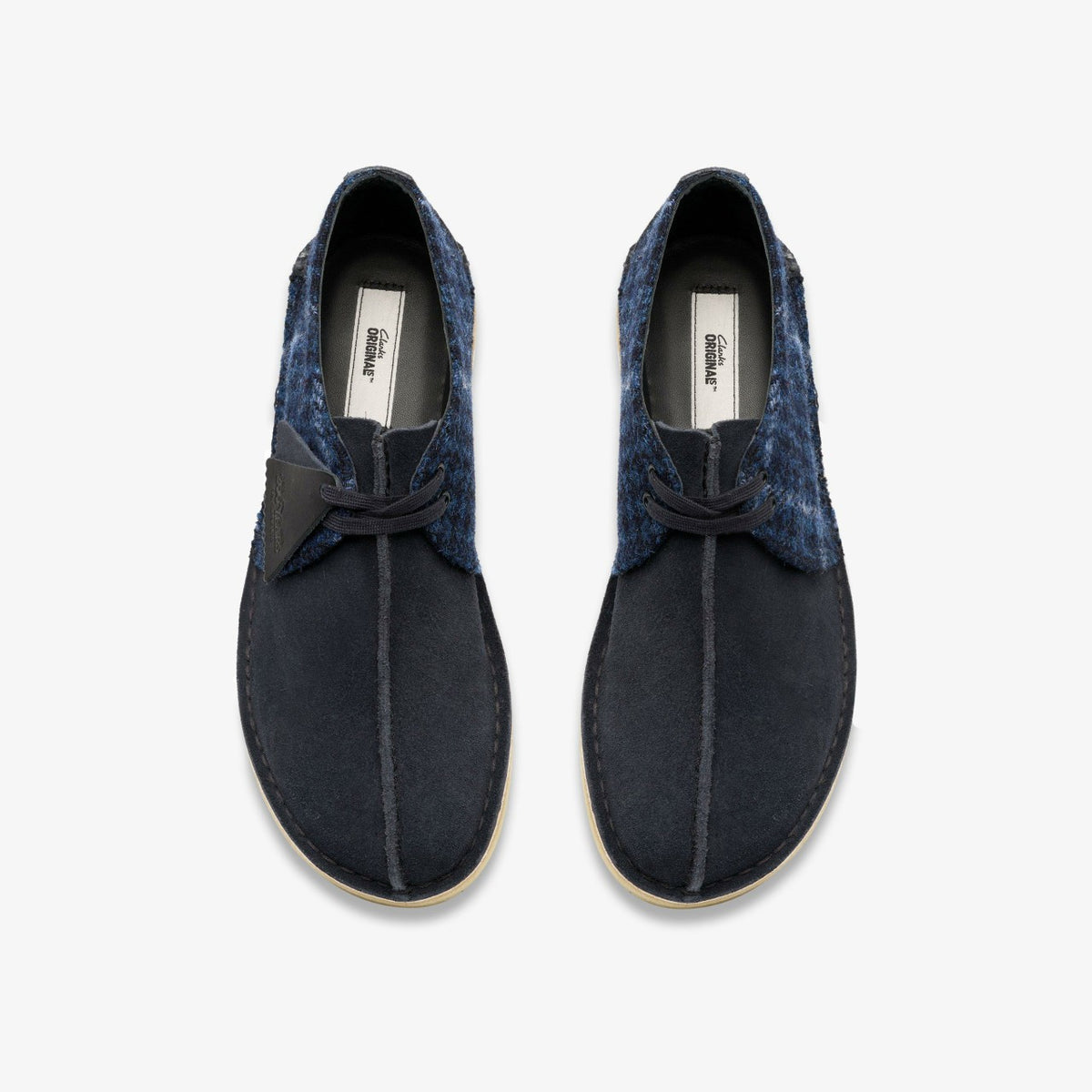 Clarks Men Desert Trek Navy Tweed Combination