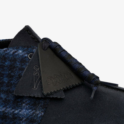 Clarks Men Desert Trek Navy Tweed Combination