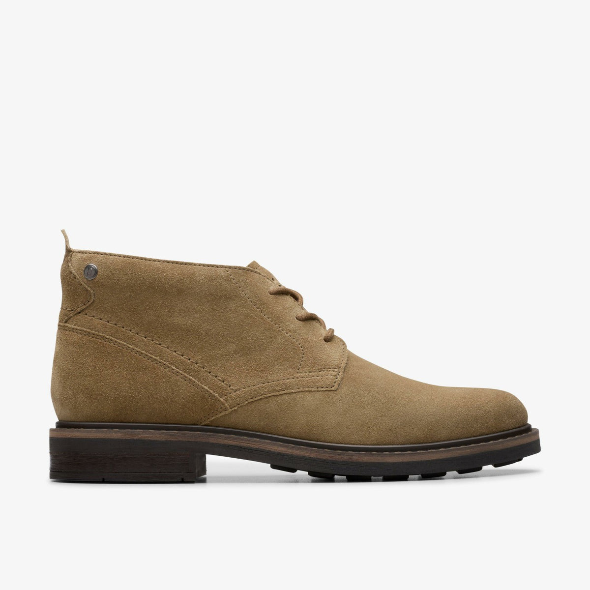 Clarks Men Newford Mid Dark Sand Suede