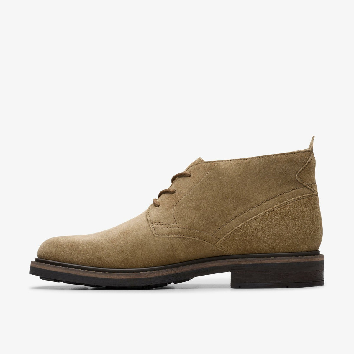 Clarks Men Newford Mid Dark Sand Suede