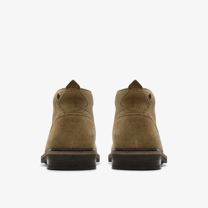 Clarks Men Newford Mid Dark Sand Suede