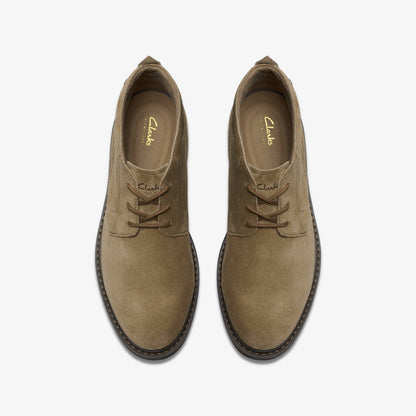 Clarks Men Newford Mid Dark Sand Suede