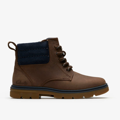 Clarks Kids Lorcam Trail Kid Dark Brown