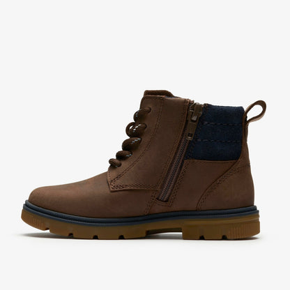 Clarks Kids Lorcam Trail Kid Dark Brown