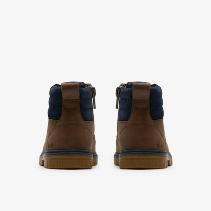 Clarks Kids Lorcam Trail Kid Dark Brown
