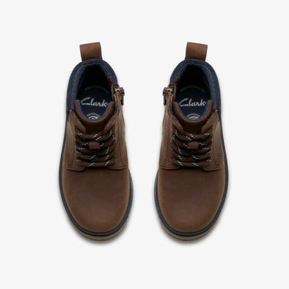 Clarks Kids Lorcam Trail Kid Dark Brown