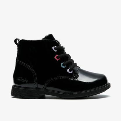 Clarks Kids Oaklyn Charm Toddler Black Patent