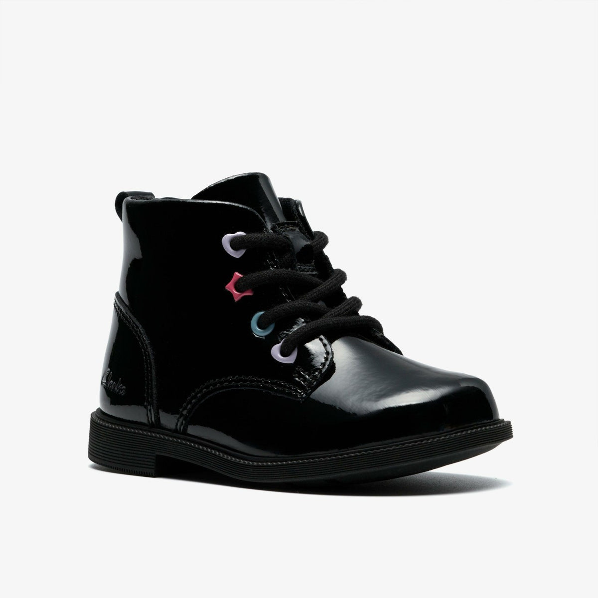 Clarks Kids Oaklyn Charm Toddler Black Patent