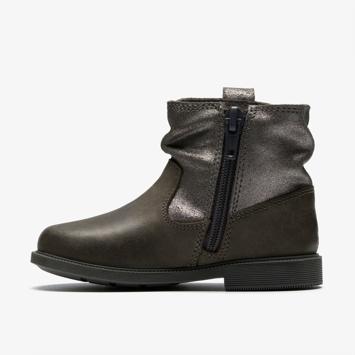 Clarks Kids Oaklyn Top Toddler Pewter Suede