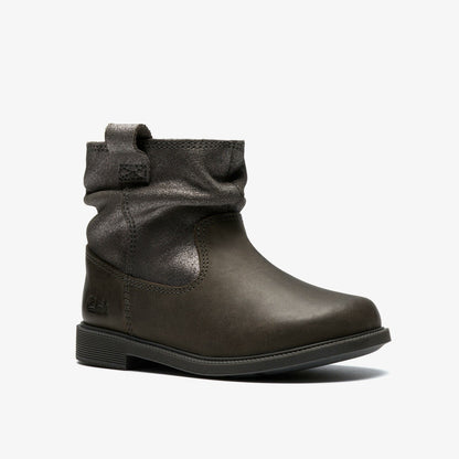 Clarks Kids Oaklyn Top Toddler Pewter Suede
