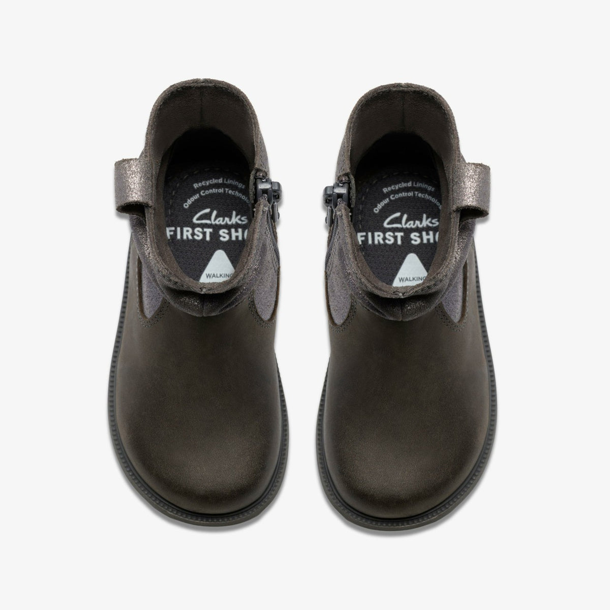 Clarks Kids Oaklyn Top Toddler Pewter Suede