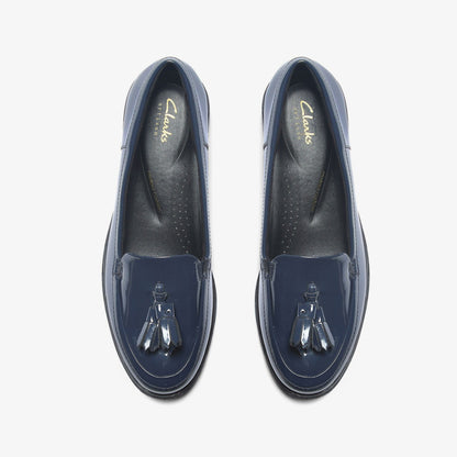 Clarks Women Havisham Edge Loafer Navy Patent