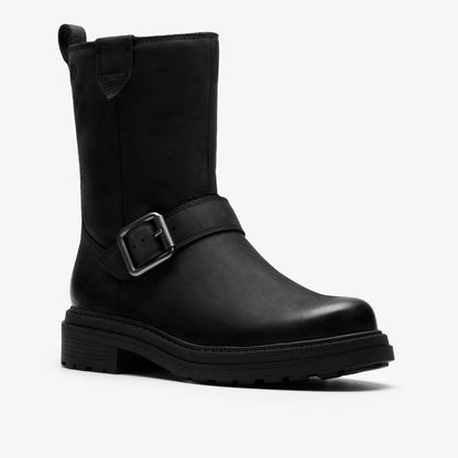 Clarks Women Orinoco 3 Bay Black Leather